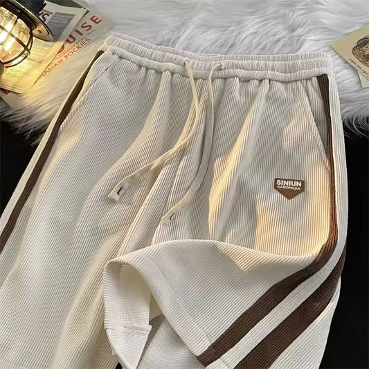 2025 Summer Casual y2k Shorts For Men American Retro Loose Straight Short Pants Fashion Strip Contrasting Color gym shorts